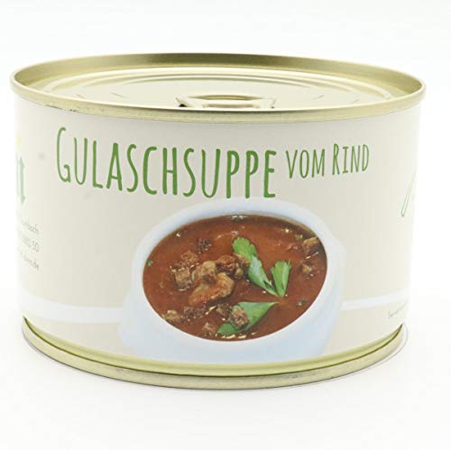 Gulaschsuppe Mild - Diem - Würzige Gulaschsuppe in der praktischen Konserve - Lange Haltbar - 400g - Konserve - hoher Fleischanteil - Gourmetgulaschsuppe von Diem