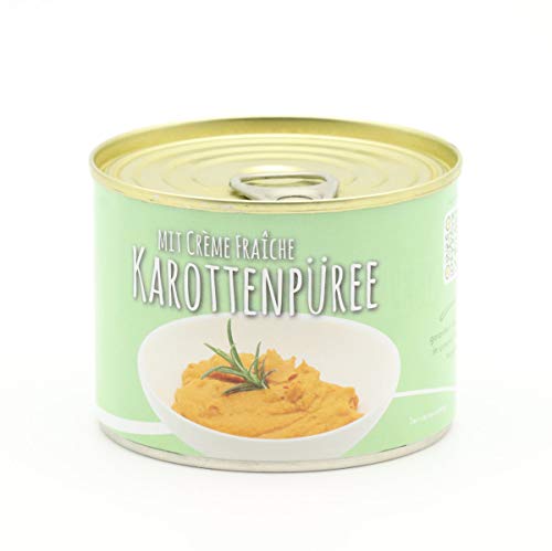 Karotten Püree mit Creme Fraiche verfeinert. 200g Dose - Sehr fein Passiert - ohne Stückchen - Gourmet Karotten Püree ( 15,50 € / Kg ) von Diem