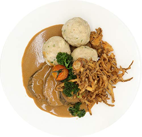 Rostbraten Paket mit Semmelknödel und Röstzwiebel - In der Konserve - Rinderbraten 400g, Semmelknödel 400g (270g Abtropfgewicht), Röstzwiebel 115g von Diem