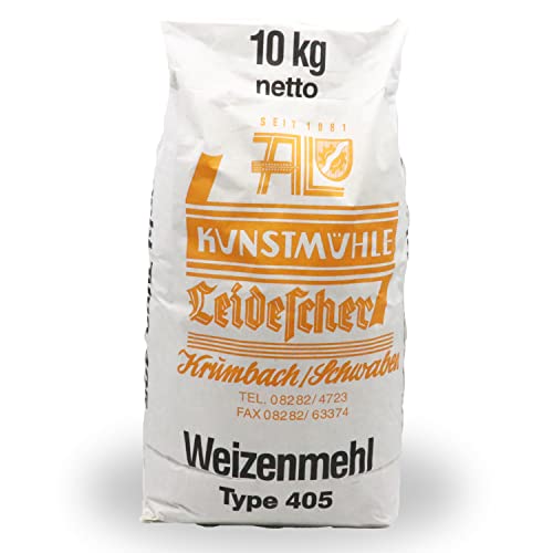 10 Kg PREMIUM - WEIZEN MEHL 405 Das GUTE aus Deutschland- KUNSTMÜHLE LEIDESCHER - DOPPLGRIFFIG von Diem