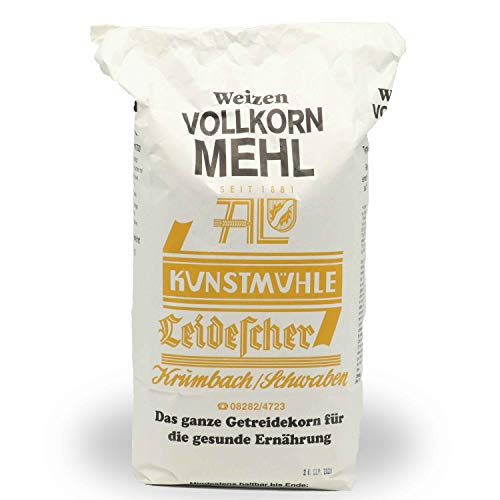 WEIZEN VOLLKORN MEHL - KUNSTMÜHLE LEIDESCHER - DAS GANZE GETREIDEKORN FÜR DIE GESUNDE ERNÄHRUNG 2500 gr von Diem