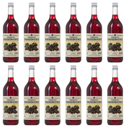 12 x Diesdorfer Schwarzer Johannisbeerwein, 11% vol., 0,75 L Glasflaschen (12 x 0,75 L) von Diesdorfer