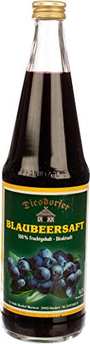 Diesdorfer 100% Blaubeersaft Heidelbeersaft 0,7 L- Direktsaft (12 x 0,7 L) von Diesdorfer