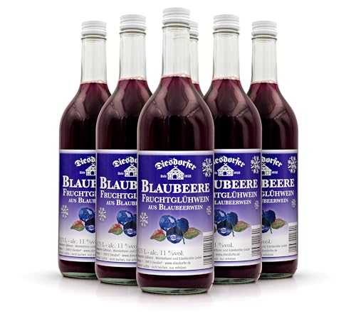 Diesdorfer Blaubeer Glühwein 11%vol. (6 x 0,75 L) von Diesdorfer