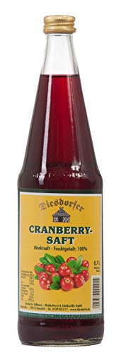 Diesdorfer Cranberry Saft 0,7 L Direktsaft Pur Vegan (1) von Diesdorfer