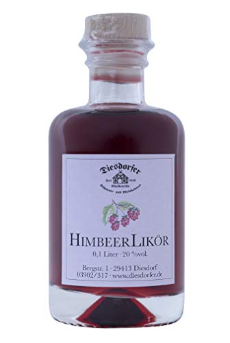 Diesdorfer Himbeerlikör 20%vol. 100 mL Glasflasche von Diesdorfer