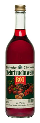 Diesdorfer Roter Mehrfruchtwein 11%vol. 0,75 L (12 x 0,75 L) von Diesdorfer