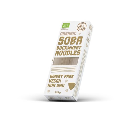 DIET-FOOD Bio Buchweizen Soba Nudeln Lebensmittel Pasta Vegane Glutenfreie Laktosefrei Sojafrei Nudeln für Vegetarier und Veganer 250 Gramm von Diet-Food