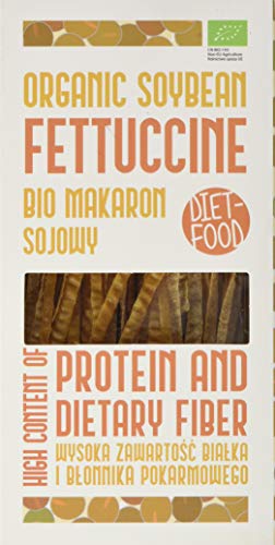 DIET-FOOD Bio Low Carb Nudeln Soja Bohnen Protein Nudeln Orange Soybean Fettuccine mit Vitamine B Folsäure Vitamin E Glutenfrei und Sehr Proteinreich 200 g von Diet-Food