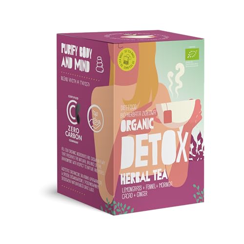 DIET-FOOD - Bio-Tee in Beuteln - Detox-Kräutertee mit Zitronengras - aus zertifizierten Bio-Zutaten - ohne Kunststoffen - heißes Getränk - Naturprodukt - 20x1,5g Teebeutel von Diet-Food