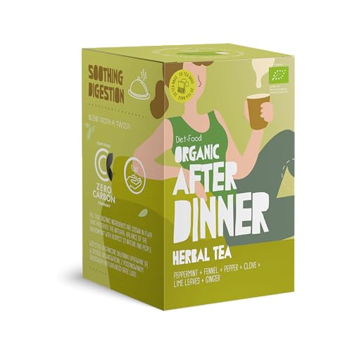 DIET-FOOD - Bio-Tee in Beuteln - Kräutertee mit Pfefferminz - aus zertifizierten Bio-Zutaten - ohne Kunststoffen - heißes Getränk - Naturprodukt - 20x1,5g Teebeutel von Diet-Food