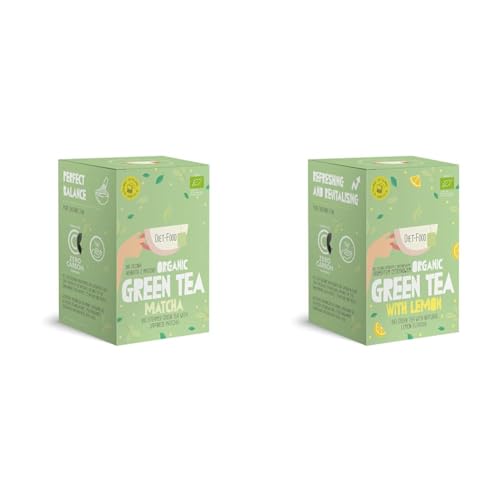 DIET-FOOD - Bio Tee in Beuteln SET- Grüner Tee - Verschiedene Geschmackssorten - aus zertifizierten Bio-Zutaten - ohne Kunststoffen - heißes Getränk - Naturprodukt von Diet-Food