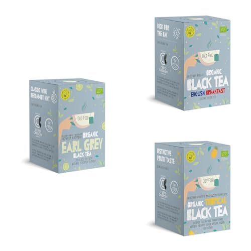 DIET-FOOD - Bio-Tee in Beuteln SET - Schwarzer Tee - Verschiedene Geschmackssorten - aus zertifizierten Bio Zutaten - ohne Kunststoffen - heißes Getränk - Naturprodukt von Diet-Food