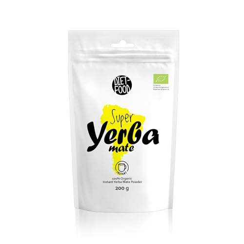 DIET-FOOD - Bio Yerba Mate Tee Instant - Antioxidant, Energetisch, Enthält Mineralien und Vitamin B - Steigerung von Energie, Fokus und Konzentration - Aus Brasil - 150 gInstant DIET-FOOD - Bio Yerba Mate Tee Instant - Antioxidant, Energetisch, Enthält Mineralien und Vitamin B - Steigerung von Energie, Fokus und Konzentration - Aus Brasil - 150 gInstant von Diet-Food