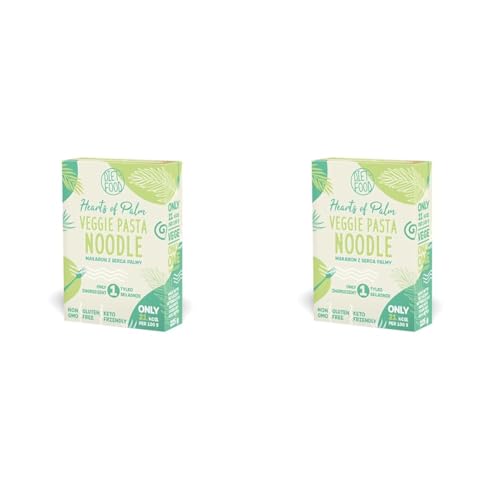 DIET-FOOD Palmenherzen Veggie Nudeln Low Carb HOP Instant Nudeln Kalorienarme Vegane Nahrung Fettfrei Glutenfrei Keto Freundlich Non-GMO Nudeln 255g (Packung mit 2) von Diet-Food