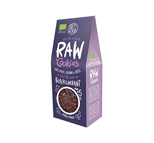DIET-FOOD RAW Bio-Kekse Schwarze Johannisbeere Cookies gesunder Snack Köstlicher Bürosnack Kekse mit keine Konservierungsstoffe 100 g (1 Packung) von Diet-Food