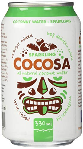 DIET-FOOD Cocosa Coconut Water Kokosnusswasser Sparkling Kokoswasser mit Kohlensäure Herkunftsland Vietnam Ohne Künstliche Zusätze und ohne Zucker 330 Ml von Diet-Food
