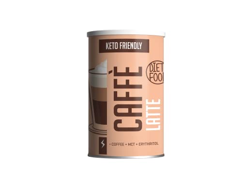 Diet-Food Keto Coffee Latte 300g Kohlenhydratarmes & Keto Freundliches Instant Fettgetränk für die keto Diät - mit MCT Öl Pro Portion zur Förderung der Kartonproduktion und Erythrytol von Diet-Food