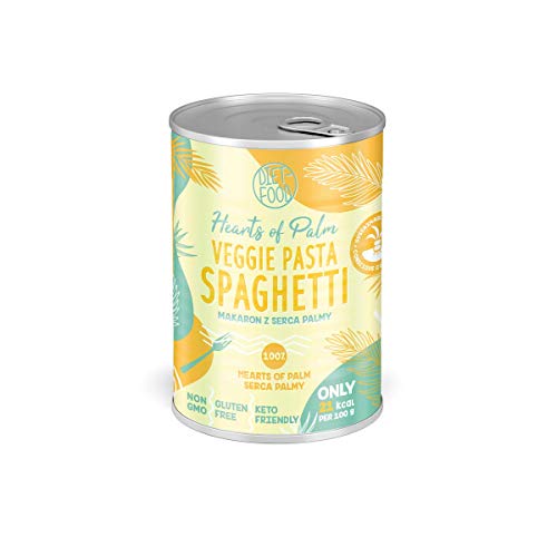 DIET-FOOD Palmenherz Veggie Spaghetti Vegane Kalorienarme Instant-Nudeln Glutenfrei Fettfrei Kohlenhydratarm Keto Freundlich Non-GMO Pasta 400g von Diet-Food