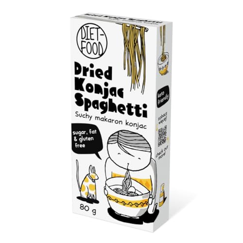Getrocknete Shirataki Konjac Spaghetti 80 g – Kalorienarme, glutenfreie Pasta – Ideal für Diät & Low Carb Ernährung Getrocknete Shirataki Konjac Spaghetti 80 g – Kalorienarme, glutenfreie Pasta – Ideal für Diät & Low Carb Ernährung von Diet Food