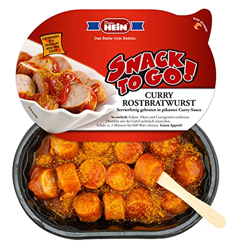 Curry Rostbratwurst in Sauce mit Currypulver & Pikser - 6 x 200g Schale von Dieter Hein Curry Rostbratwurst in Sauce mit Currypulver & Pikser - 6 x 200g Schale von Dieter Hein von Dieter Hein