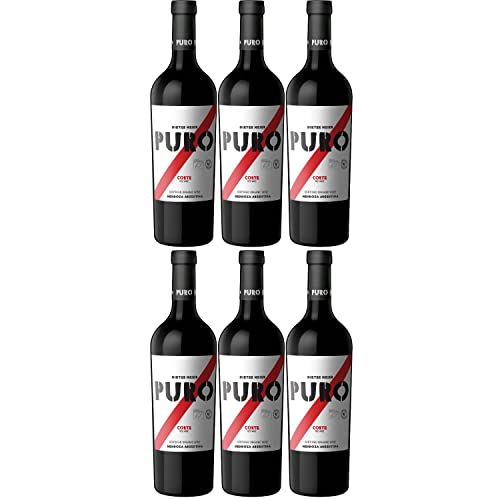 Dieter Meier Puro Corte Rotwein Wein trocken Bio vegan Argentinien I Visando Paket (6 Flaschen) von Dieter Meier