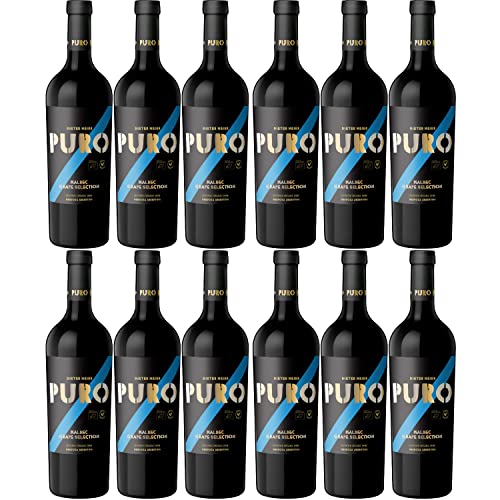 Dieter Meier Puro Malbec Grape Selection Rotwein Wein trocken Bio vegan Argentinien I Visando Paket (12 Flaschen) von Dieter Meier