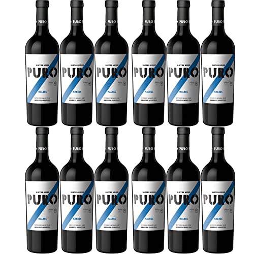 Dieter Meier Puro Malbec Rotwein Wein trocken Bio Argentinien I Visando Paket (12 Flaschen) von Dieter Meier