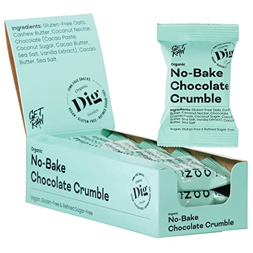 Dig/Get Raw - Bio-Streuselkuchen Schoko - Snacks aus natürlichen Bio-Zutaten - Vegan, glutenfrei und frei von Raffinadezucker (12x35g) von Dig