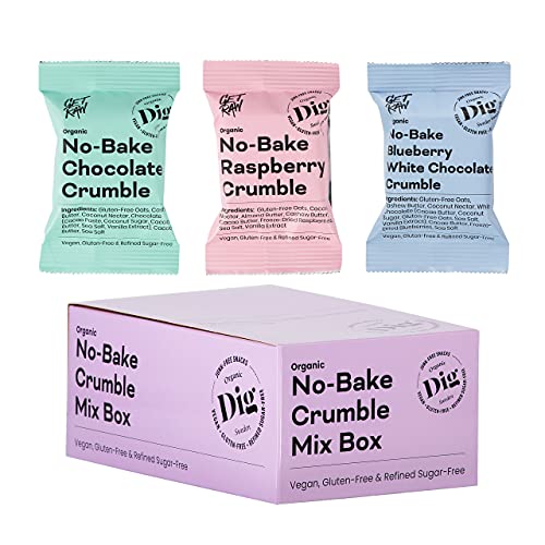 Dig / Get Raw - No-Bake Crumble Mixbox (15er-Pack) - Snacks aus biologischen, natŸrlichen Zutaten - Vegan, glutenfrei und raffiniert, zuckerfrei (15 x 35 g) von Dig