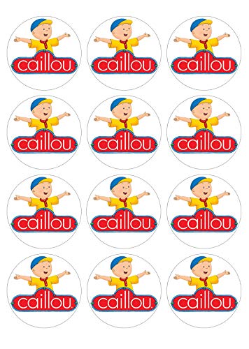 12 Muffinaufleger ca. 6 cm zum selbst ausschneiden, Cupcakes Muffinsbild Geburtstag Motiv: Caillou, Fondant 0636x von Digital-on