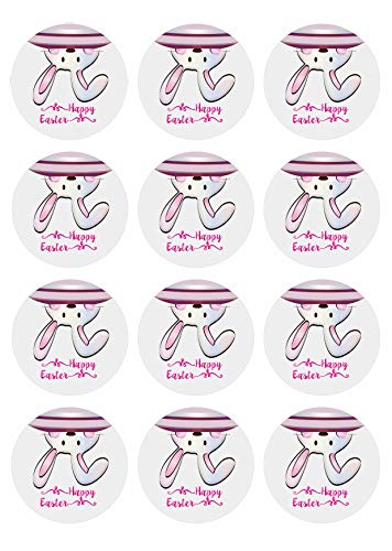 12 Muffinaufleger ca. 6 cm zum selbst ausschneiden, Cupcakes Muffinsbild Geburtstag Motiv: Frohe Ostern, Fondant 0046n von Digital-on