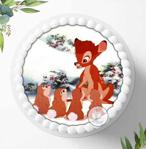 Bambi, Essbares Foto für Torten, Tortenbild, Tortenaufleger Ø 20cm - Super Qualität, 1160a von Digital-on