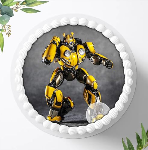 Für den Geburtstag ein Tortenbild, Zuckerbild mit dem Motiv: Transformers, Essbares Foto für Torten, Fondant, Tortenaufleger Ø 20cm, 0586w von Digital-on