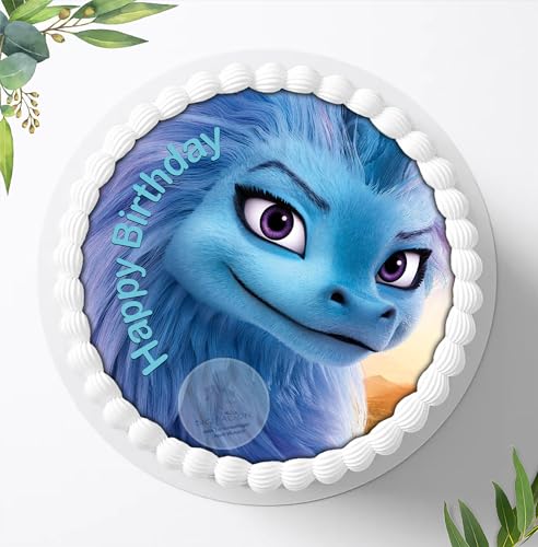Für die Geburtstags Torte, Zuckerbild kompatibel mit: Raya and the Last Dragon, (mit 30 verschiedene Motive)Essbares Foto für Torten, Fondant, Tortenaufleger Ø 20cm, 0014P von Digital-on