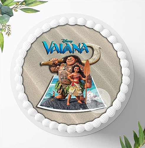 Für die Geburtstags Torte, Zuckerbild mit dem Motiv: Vaiana, Essbares Foto für Torten, Fondant, Tortenaufleger Ø 20cm, 0234c von Digital-on