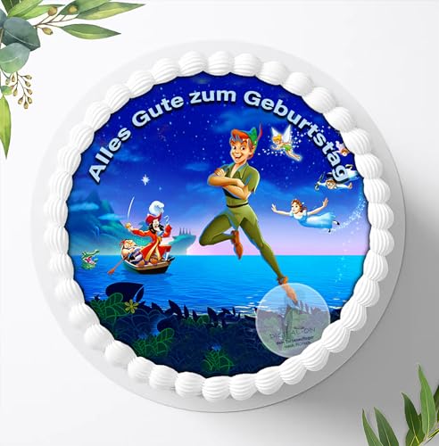Peter Pan, Essbares Foto für Torten, Tortenbild, Tortenaufleger Ø 20cm - Super Qualität, 1221a von Digital-on
