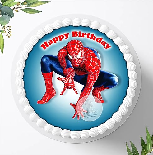 Spiderman, Essbares Foto für Torten, Tortenbild, Tortenaufleger Ø 20cm - Super Qualität, 0139w von Ihr Onlineshop Digital-on 24