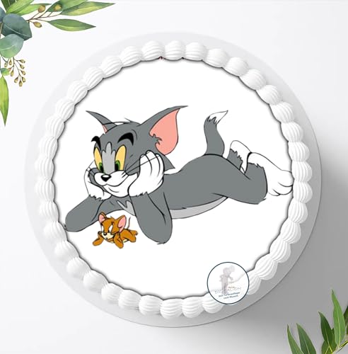 Tom und Jerry Tortenaufleger Tortenbild Geburtstag Fondant Zuckerpapier 2813 von Digital-on