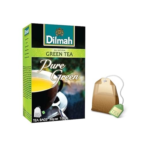 Dilmah® | Reiner, 100% natürlicher grüner Tee | Ceylon-Grünteefilter, Einzelverpackung – 20 Teebeutel (30 g) von Dilmah