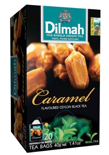 Dilmah Fun Tea, Caramel, Single Origin Pure Ceylon, 20 Count Individually foil enveloped tea bags, (Pack of 4) by N/A von dilmah