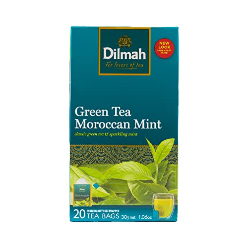 Dilmah Green Tea Moroccan Mint 20 Teebeutel (Einzeln verpackt) von Dilmah