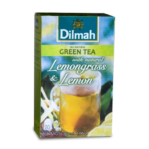 Dilmah Grüner Tee Grüner Tee mit Zitronengras / Zitronen Box strick und Etikett Beuteln 30 g (12er Pack, je 20 Beuteln) von Dilmah