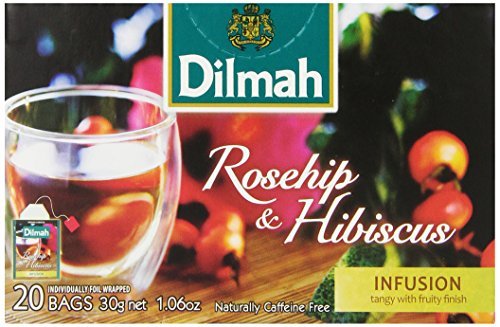 Dilmah Herbal Rosehip and Hibiscus, 20 Teabags, 1.06-Ounce Boxes, (Pack of 6) by Dilmah von Dilmah