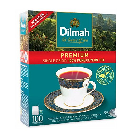Dilmah Premium Single Origin Schwarzer Tee - 100 Teebeutel - Feinster reiner Ceylon Sri Lanka Schwarzer Tee von Dilmah