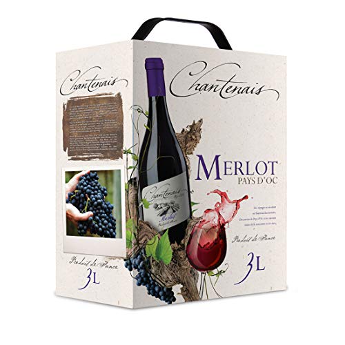 Dineart Chantenais französischer Rotwein Merlot 3L Bag in Box Merlot Trocken (1 x 3 l) von CHANTENAIS