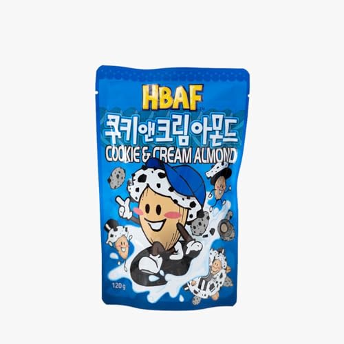 HBAF Koreanische Mandeln mit Geschmack Cookie & Cream (Keksgeschmack) - korean almonds hit from korea von Dinese