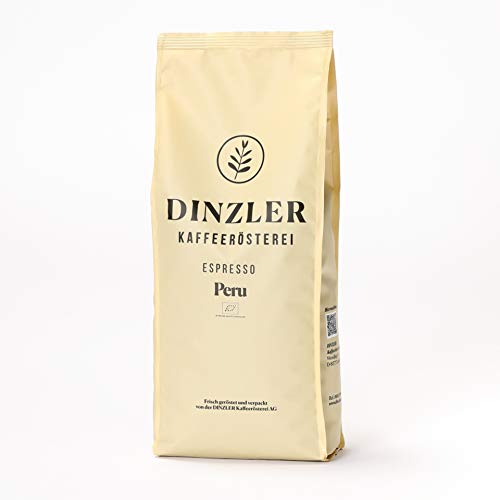 Dinzler Kaffeerösterei - Espresso Peru - ganze Bohne - 1000 g - Bio von Dinzler Kaffeerösterei AG