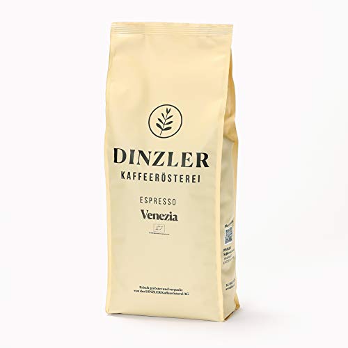 Dinzler Espresso Venezia - 100% Arabica - ganze Bohne - 1000 g - Bio von Dinzler Kaffeerösterei AG
