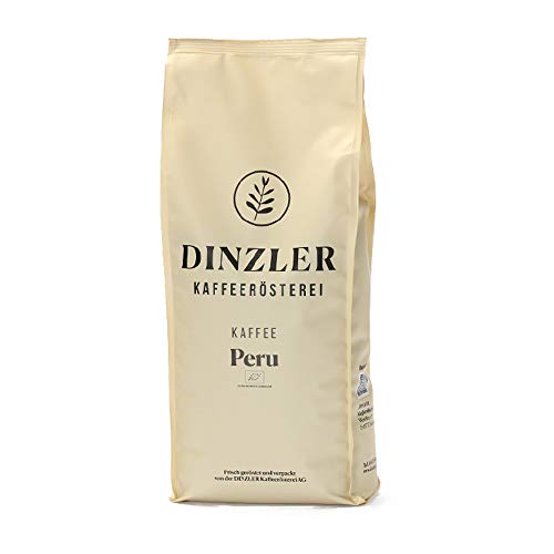 Dinzler Kaffee Peru Organico - ganze Bohne - 1000 g - Bio von Dinzler Kaffeerösterei AG